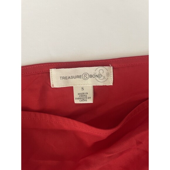 Treasure & Bond Red‎ Long Sleeve Top Size Small NWT Button Accents On Sleeve - Picture 4 of 9